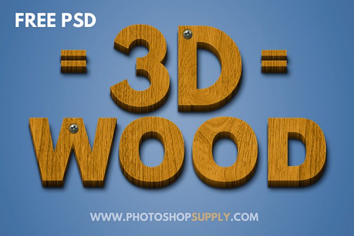 3D Wood Text Effect in Photoshop
