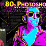 80s Retro Poster Photoshop Free Action