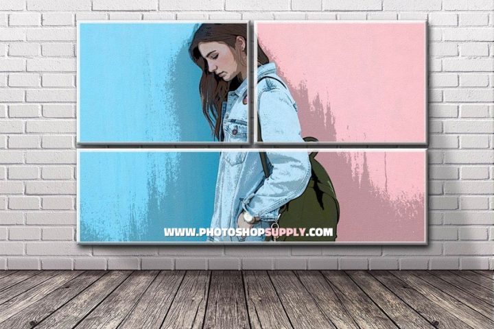 Brick Wall Poster Mockup