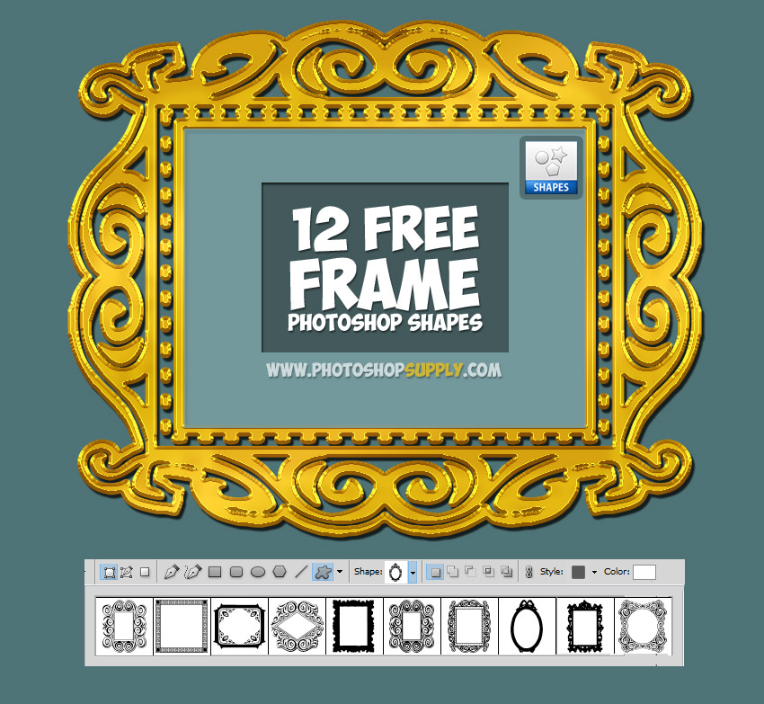 frame shapes for photoshop free download