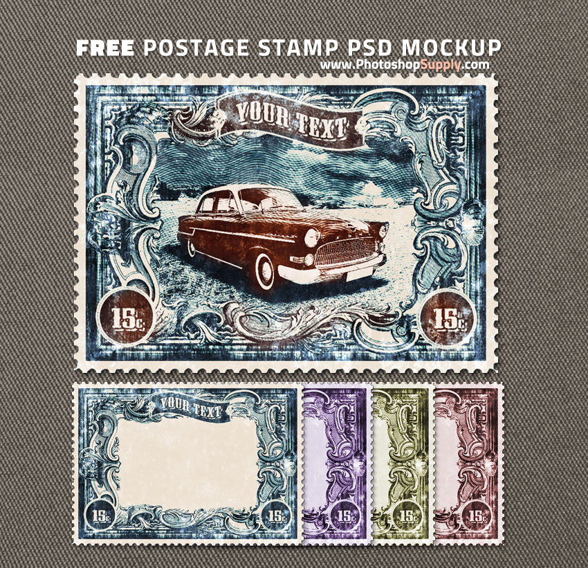 Post Stamp Mockup