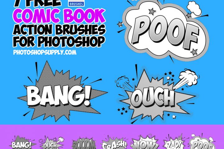 Comic Book Action Brushes Free