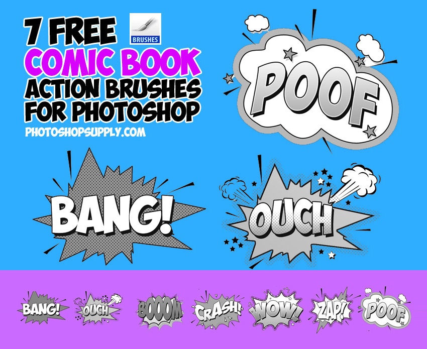 Comic Book Action Brushes Free
