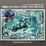 Postage Stamp PSD Template