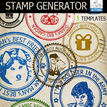 Rubber Stamp Photoshop Action