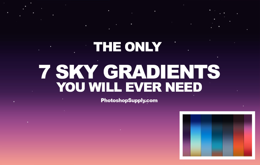 night and day sky gradients phtooshop