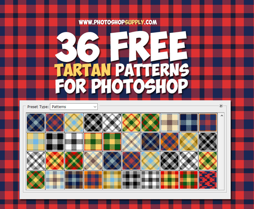 Tartan Plaid Patterns for Photoshop Free