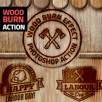 Wood Burn Effect Photoshop Action