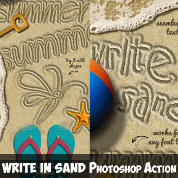 Sand Writing Photoshop Action