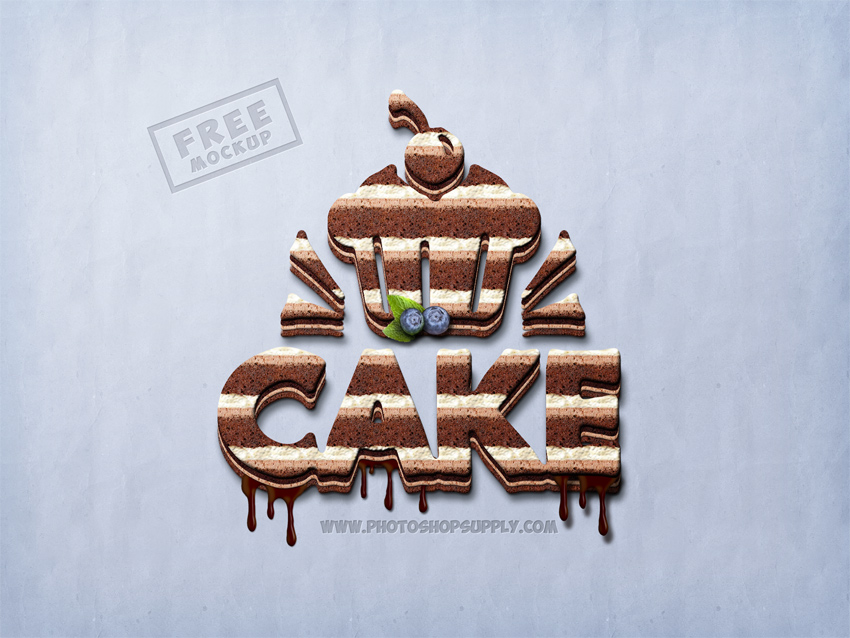 Sweet Food Text Effect Photoshop PSD