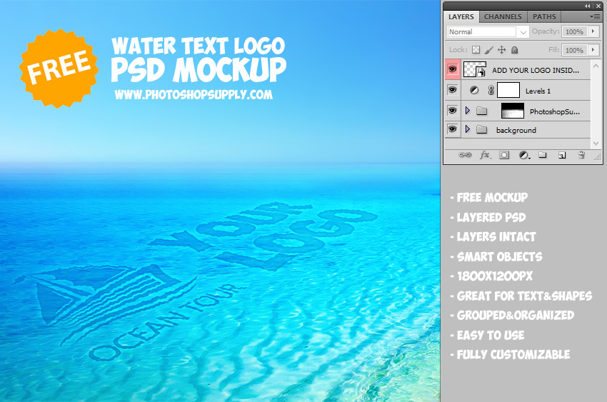 Water Text Logo Creator in Photoshop