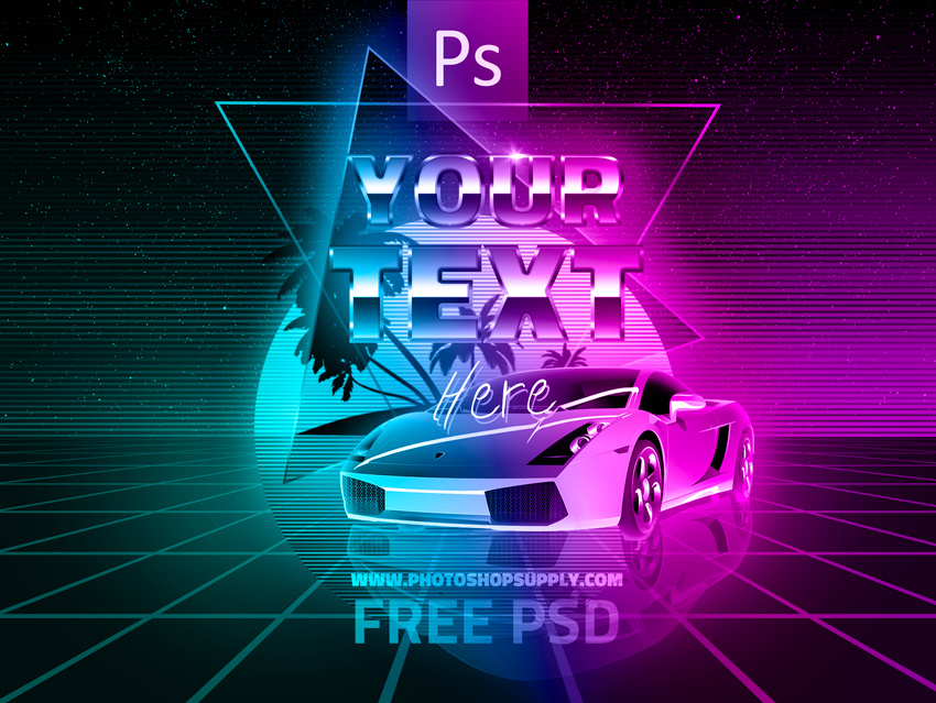 80s Text Effects Free