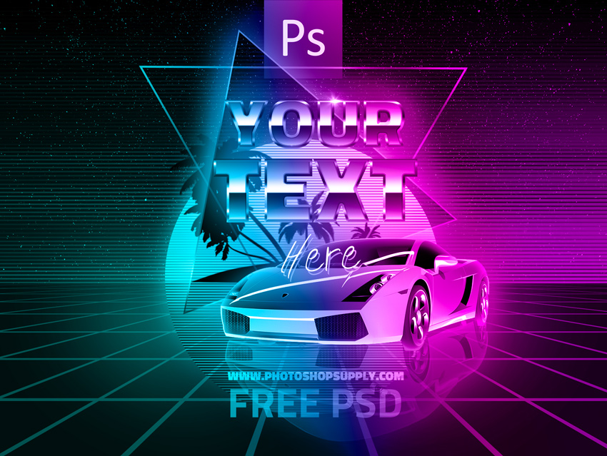 80s Text Effects Free
