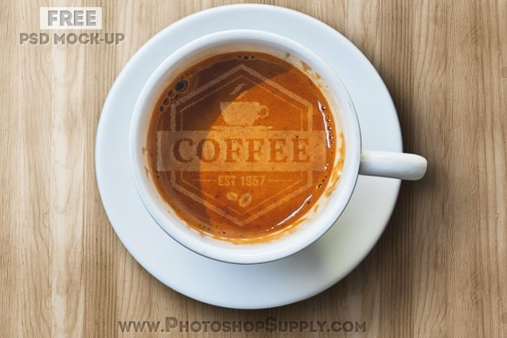 Coffee Latte Photoshop Mockup Free