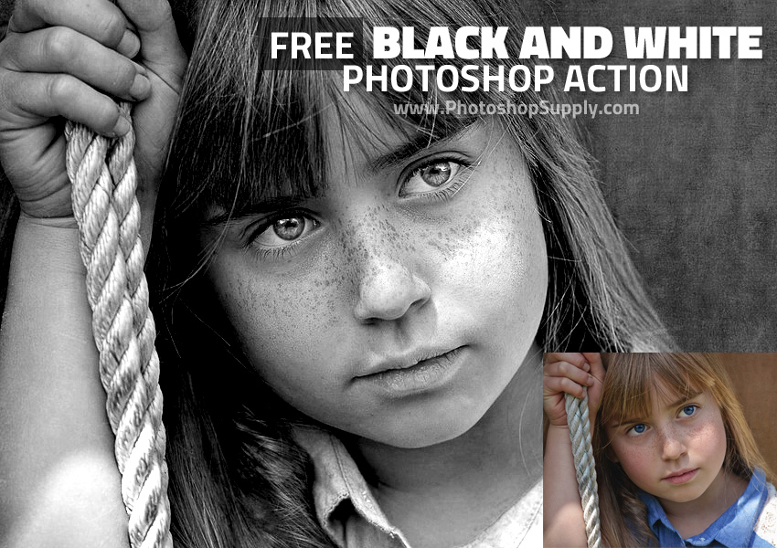 Free Black and White Photoshop Action