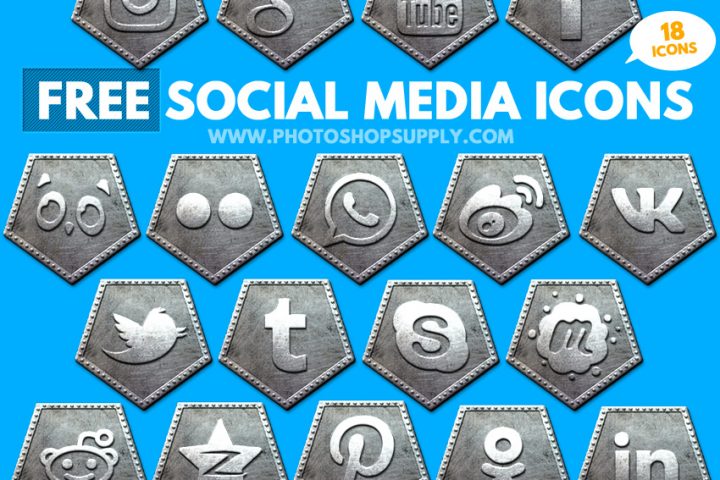 Free Social Media Icons 2018 Metal