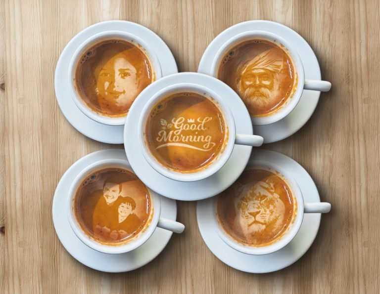 Free Coffee Latte Art Photoshop Mockup Photoshop Supply