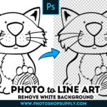 Line Art Remove White Background Photoshop Action