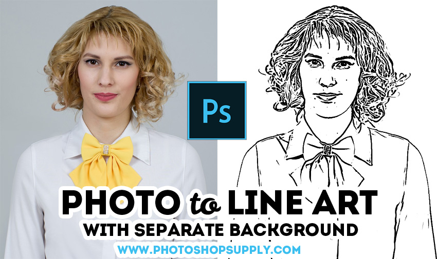 FREE  Line Art Photoshop Tutorial  Action