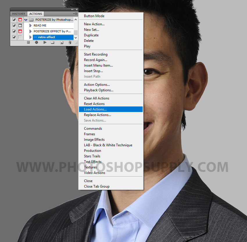 Load Actions in Photoshop