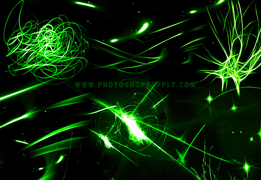 Light streaks Photoshop brushes