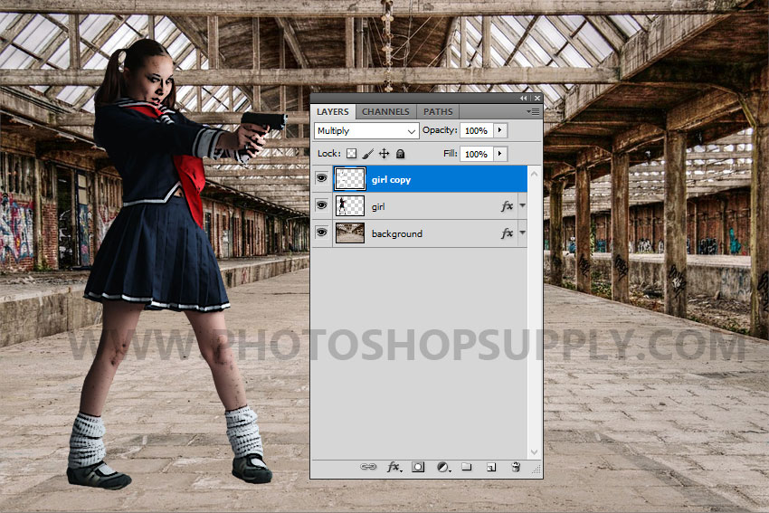 keverési mód szorzás a Photoshopban