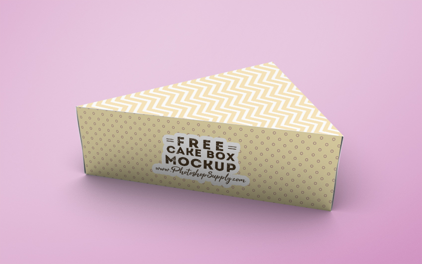 Free Cake Box Mockup