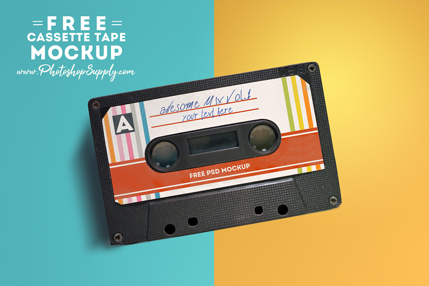 Download Free Cassette Tape Mockup Photoshop Supply