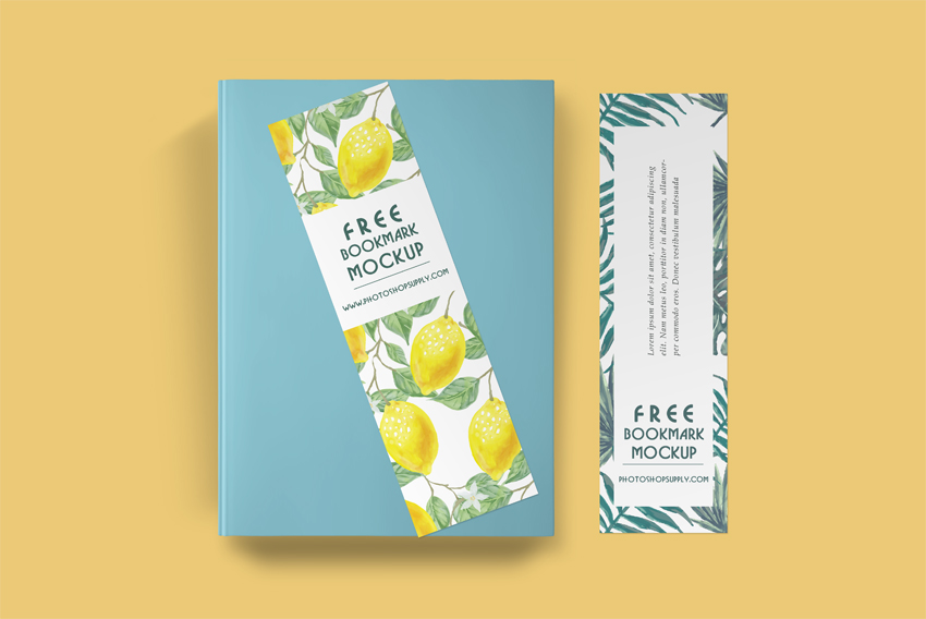 Download Free Bookmark Mockup Photoshop Supply