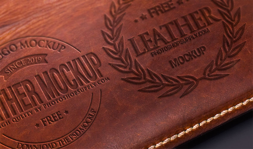 Embossed Leather Mockup