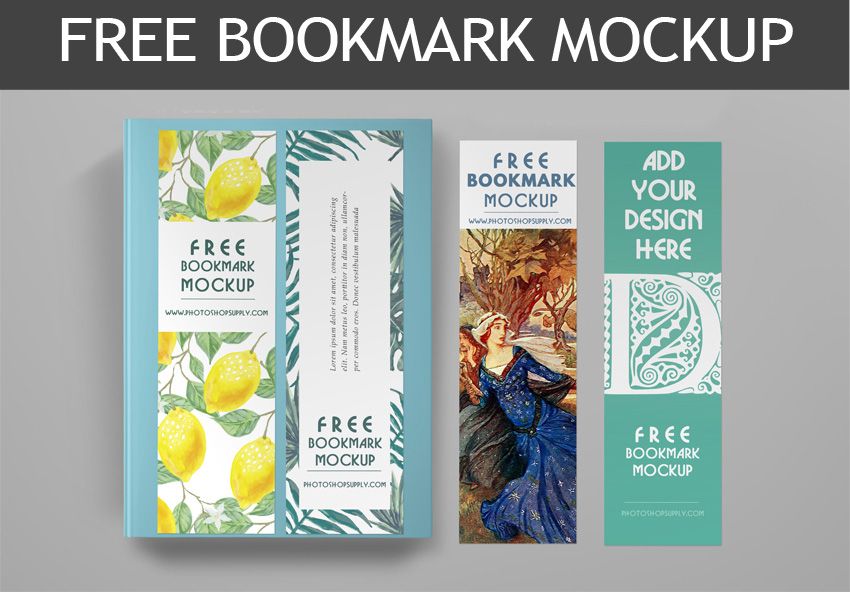 Download (FREE) Bookmark Mockup - Photoshop Supply