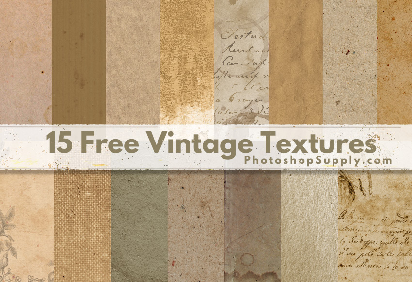 Free Vintage Paper Textures Photoshop Supply