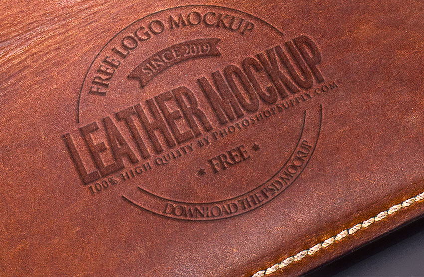 Download Leather Logo Mockup (Free Download) - Photoshop Supply