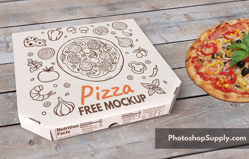 Pizza Box Mockup Free