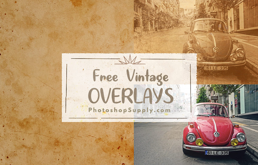 FREE) Vintage Paper Textures - Photoshop Supply