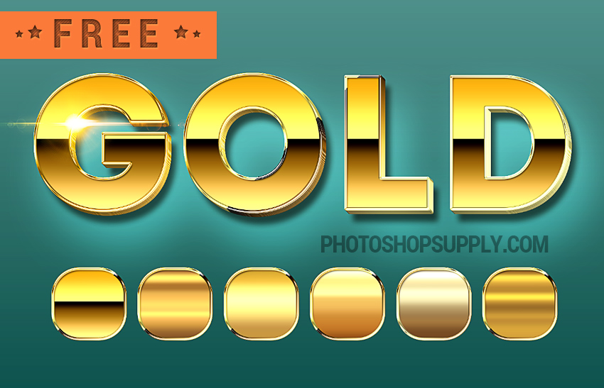 Gold Style Photoshop Free Download Photoshop Supply