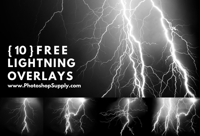 FREE) Lightning Overlays for Photoshop ⚡️ | Photoshop Supply