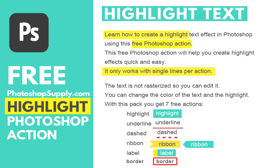 Photoshop Highlight Text Effect