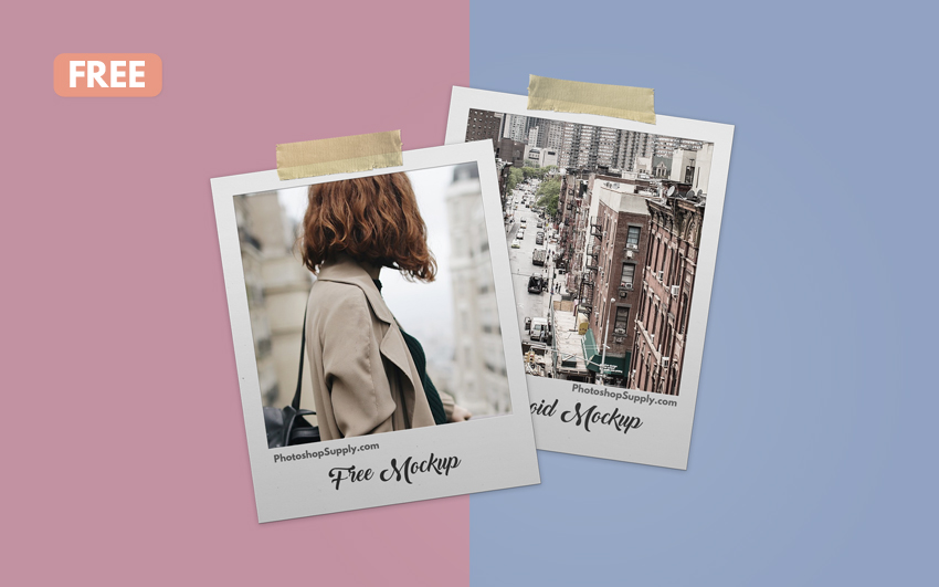 Polaroid Mockup Free