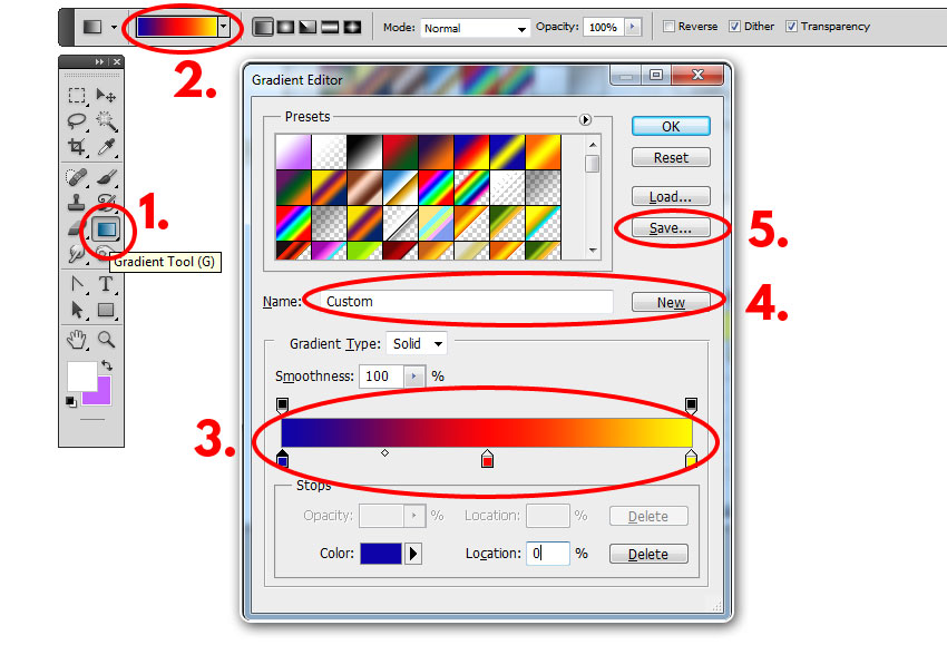 Gradient Tool Photoshop