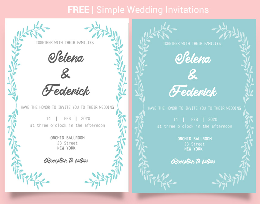 Simple Wedding Invitations