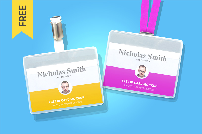 Download Free Id Card Mockup Photoshop Supply