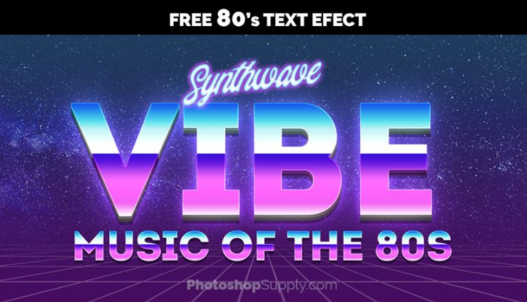 (FREE) ⍟ Free 80s Font [PSD File] - Photoshop Supply