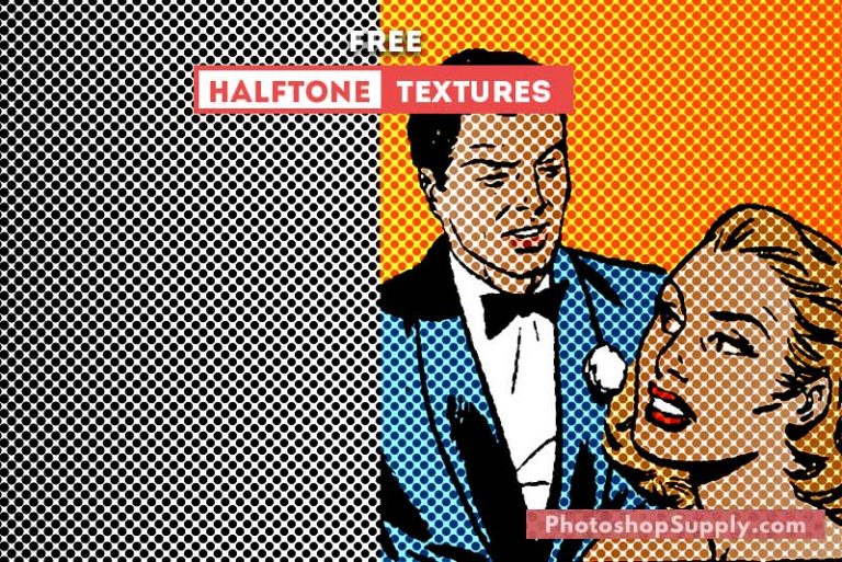 [FREE 💎] +35 Halftone Textures, Patterns, Brushes & Action