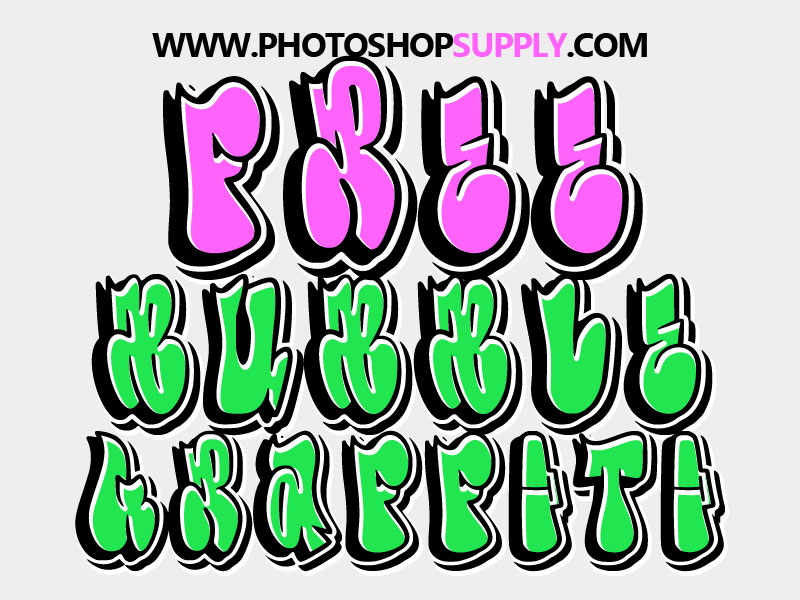 [FREE] Bubble Graffiti Font - Photoshop Supply
