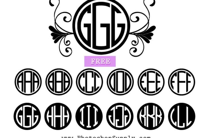 Circle Monogram Font