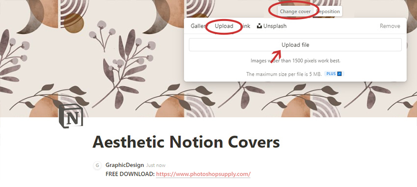 Notion Header Aesthetic