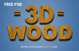 3D Wood Text Effect in Photoshop
