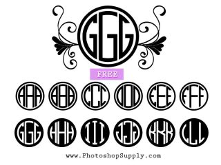 Circle Monogram Font